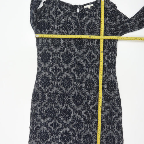 White Stuff Women's Blue Shift Knit Dress Size 14