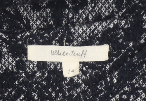 White Stuff Women's Blue Shift Knit Dress Size 14