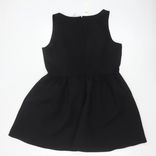 Marks and Spencer Women’s Black Skater Dress Size 16 Sleeveless Lined Stretch Partywear