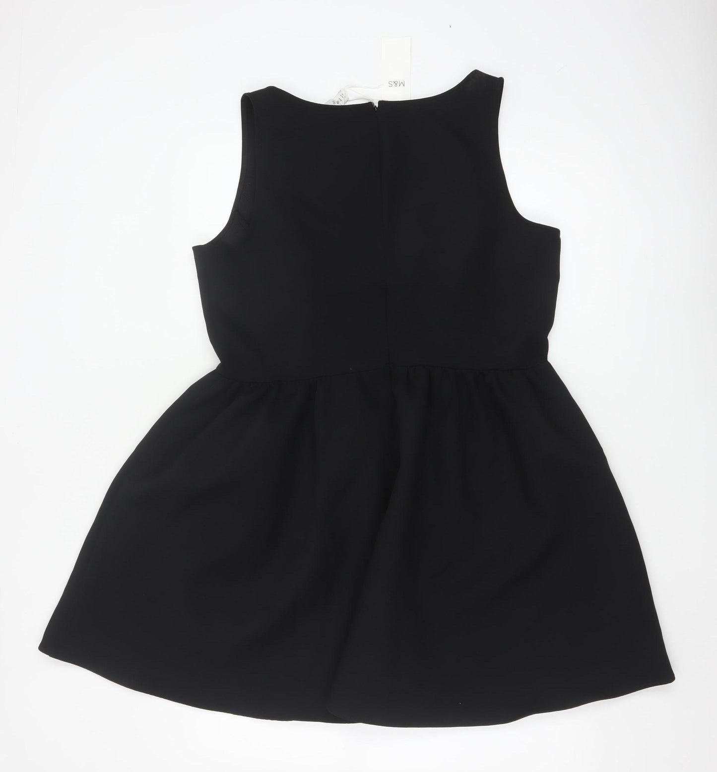 Marks and Spencer Women’s Black Skater Dress Size 16 Sleeveless Lined Stretch Partywear