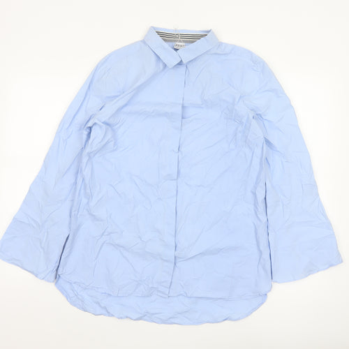 Saint Tropez Women Blue Cotton Shirt Medium Casual Smart Blouse