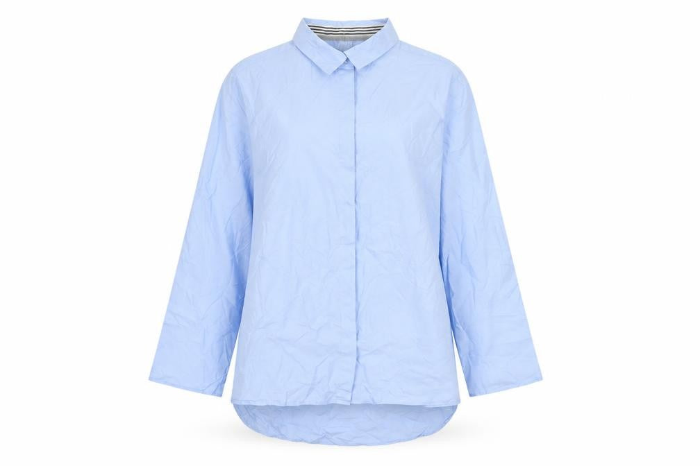 Saint Tropez Women Blue Cotton Shirt Medium Casual Smart Blouse
