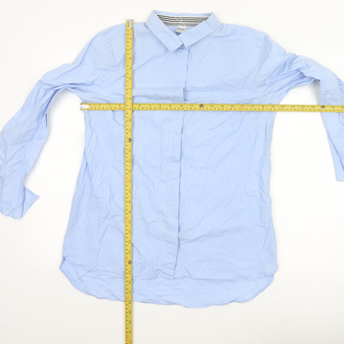 Saint Tropez Women Blue Cotton Shirt Medium Casual Smart Blouse
