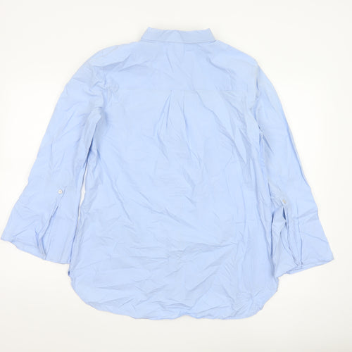 Saint Tropez Women Blue Cotton Shirt Medium Casual Smart Blouse