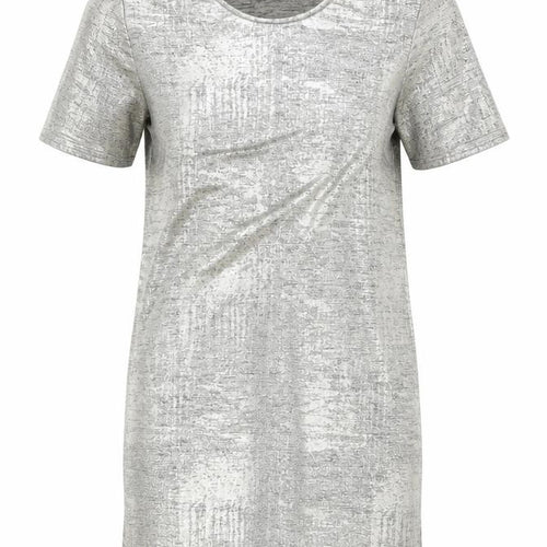 River Island Women's Silver Metallic T-Shirt Dress Size 8