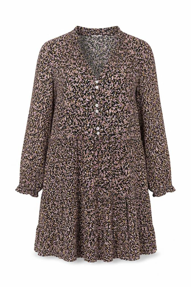 FatFace Women's Multicoloured Floral A-Line Mini Dress Size 14