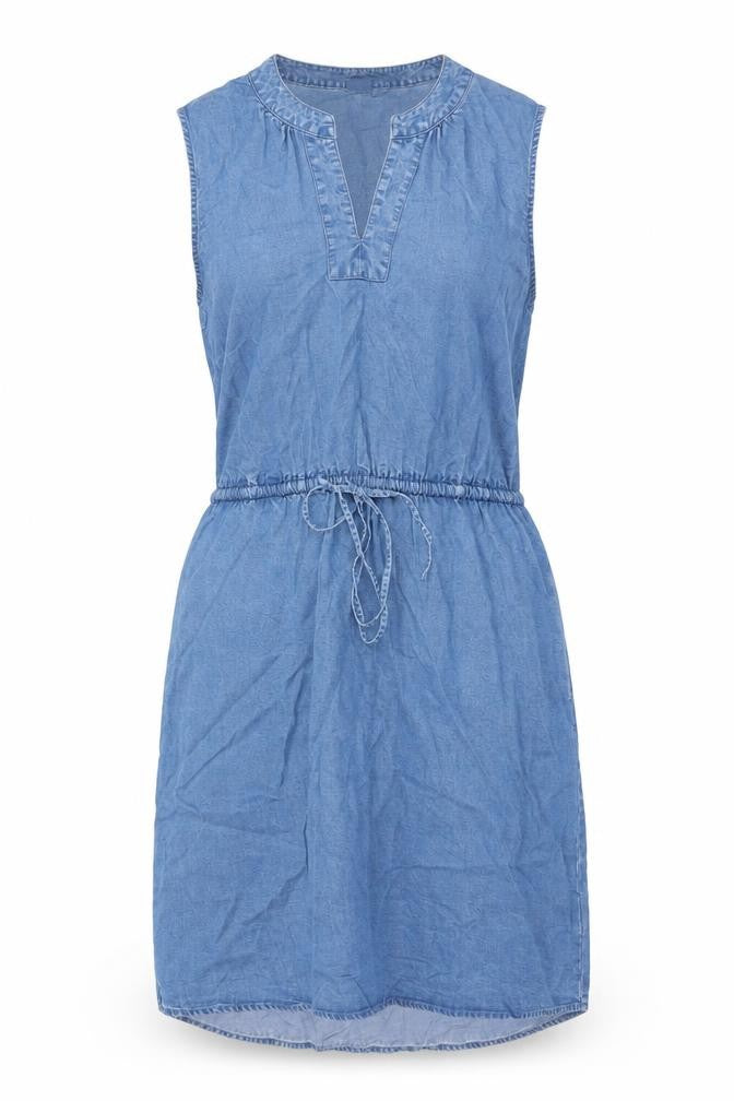 GAP Women’s Blue Chambray Sleeveless Knee Length Shirt Dress M