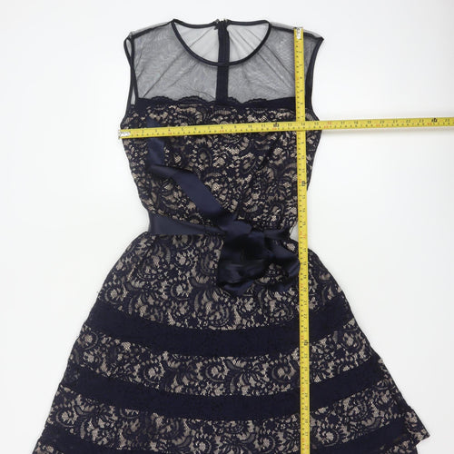 Betsy & Adam Women's Blue Lace Fit & Flare Formal Dress Size 8