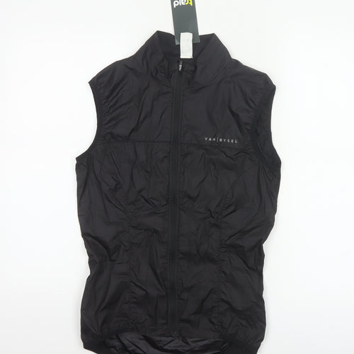Van Rysel Black Sleeveless Lightweight Waistcoat Women’s S Reflective Cycling Vest