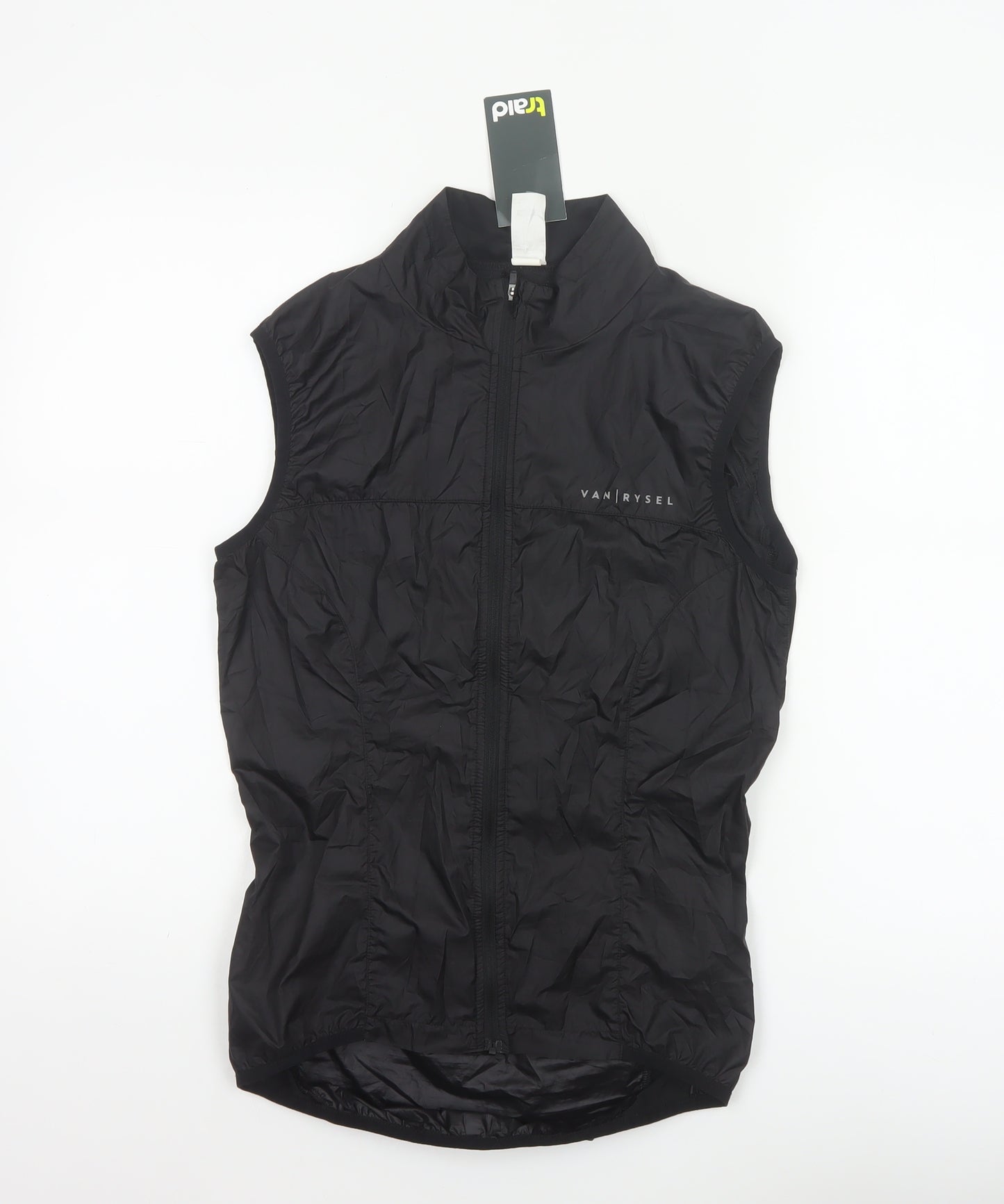Van Rysel Black Sleeveless Lightweight Waistcoat Women’s S Reflective Cycling Vest