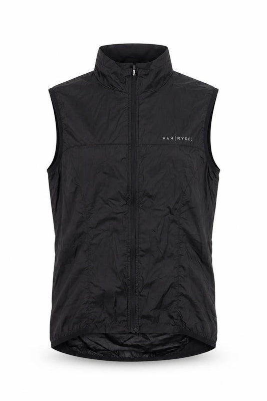 Van Rysel Black Sleeveless Lightweight Waistcoat Women’s S Reflective Cycling Vest