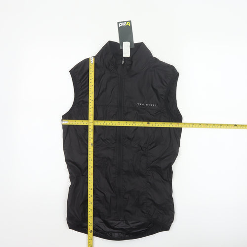Van Rysel Black Sleeveless Lightweight Waistcoat Women’s S Reflective Cycling Vest