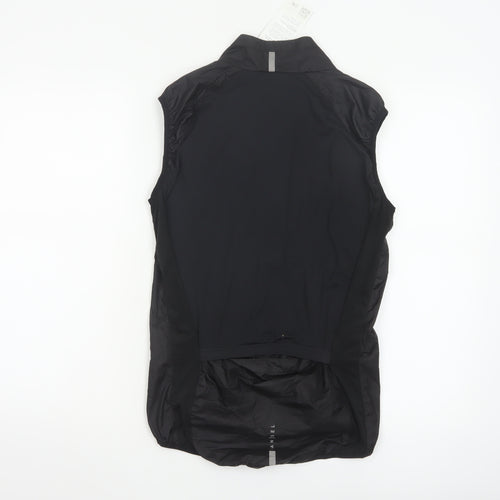 Van Rysel Black Sleeveless Lightweight Waistcoat Women’s S Reflective Cycling Vest