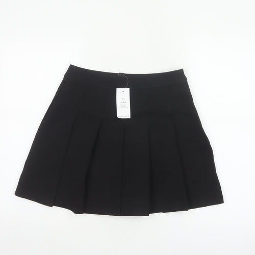 New Look Women's Black Pleated Short Skirt Size 10