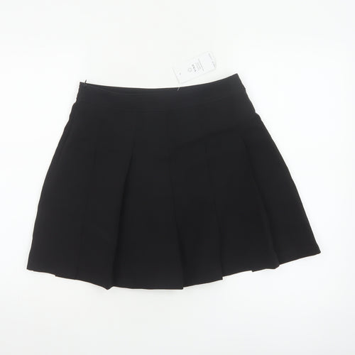 New Look Women's Black Pleated Short Skirt Size 10