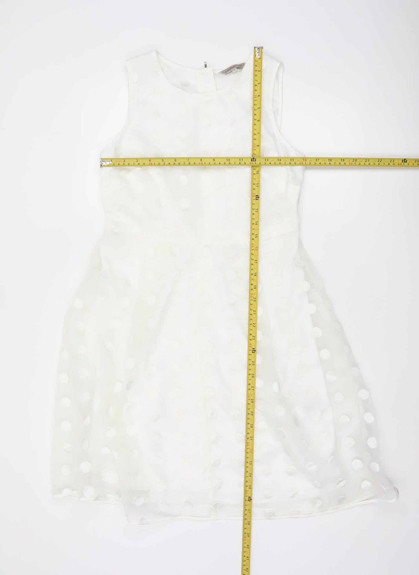 Marks and Spencer Women’s White Polka Dot Fit & Flare Dress Size 12
