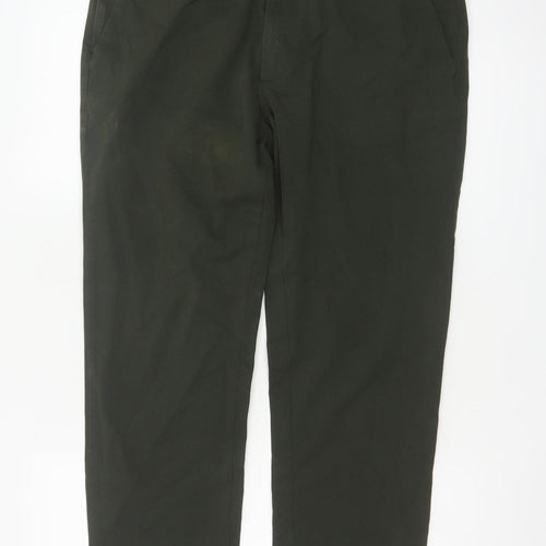 Marks and Spencer Men's Green Slim Fit Chino Trousers 34x29