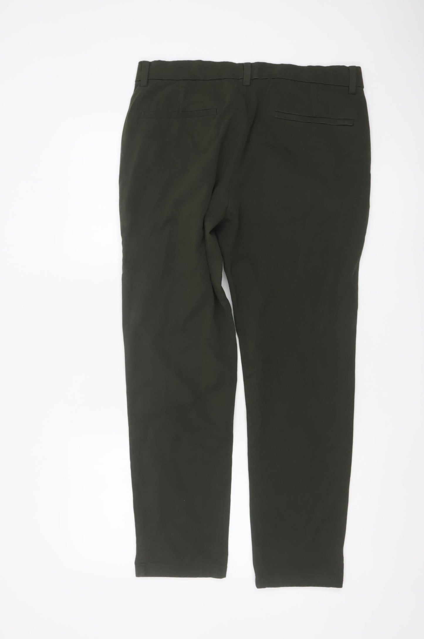 Marks and Spencer Men's Green Slim Fit Chino Trousers 34x29