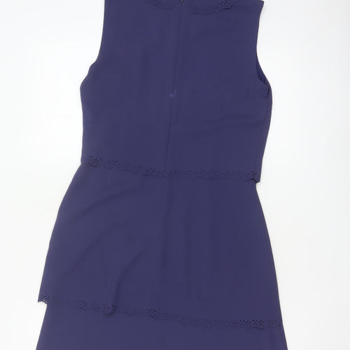 NW3 Women's Blue Sleeveless Short Shift Dress Size 8