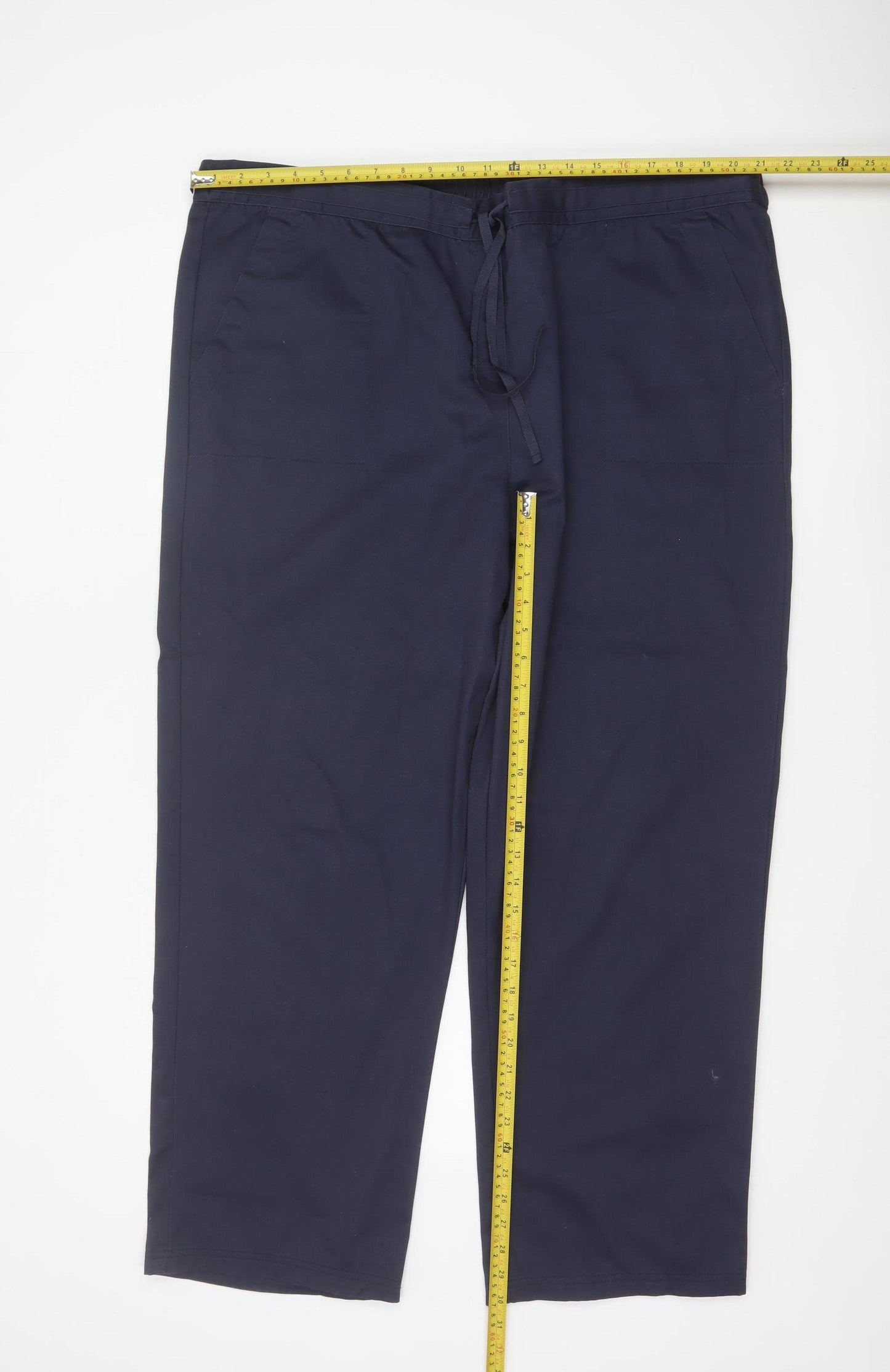 Cotton Traders Women's Blue Chino Trousers Size 22 Drawstring Waist