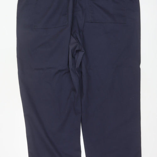 Cotton Traders Women's Blue Chino Trousers Size 22 Drawstring Waist