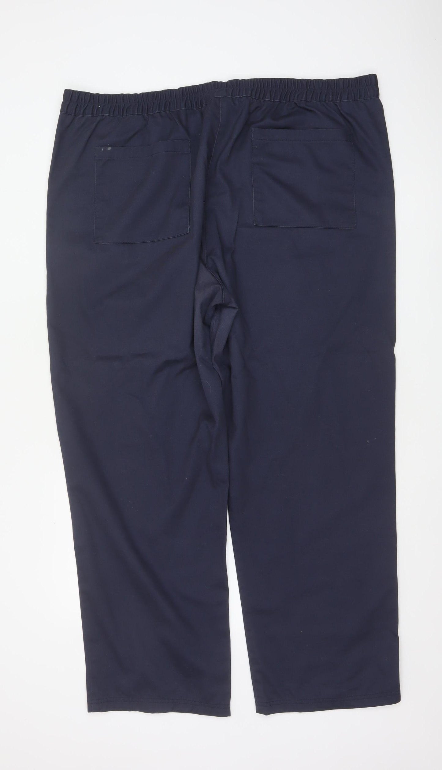 Cotton Traders Women's Blue Chino Trousers Size 22 Drawstring Waist