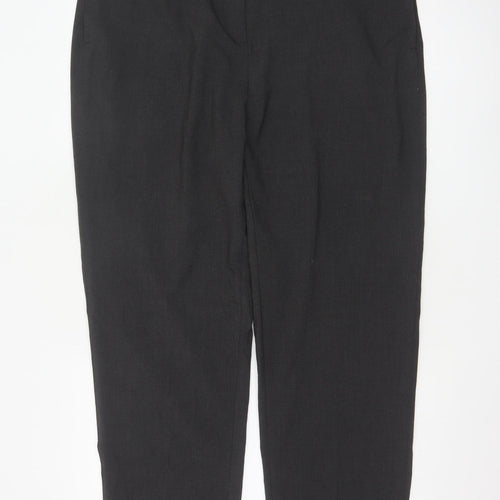 Marks and Spencer Womens Black Size 18 Regular Straight Trousers