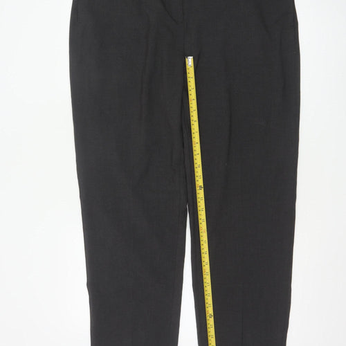 Marks and Spencer Womens Black Size 18 Regular Straight Trousers