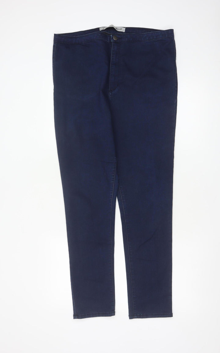 Denim Co. Women's Blue Mid Rise Skinny Stretch Jeans Size 18