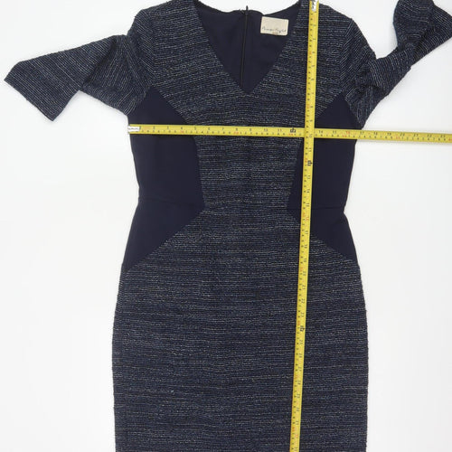 Phase Eight Women's Blue Knee Length Bodycon Dress Size 12
