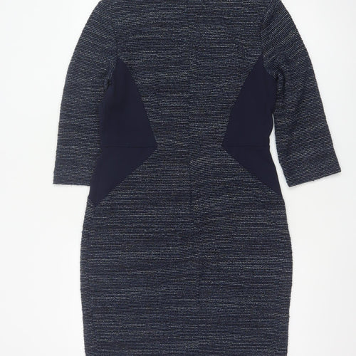 Phase Eight Women's Blue Knee Length Bodycon Dress Size 12