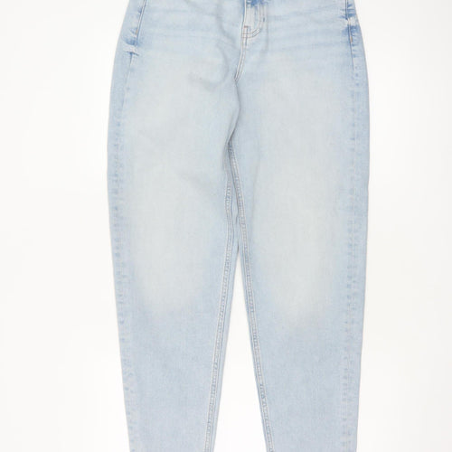 Marks and Spencer Women Blue Mom Jeans Size 10 Tall High Rise