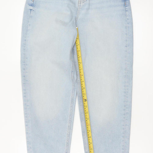 Marks and Spencer Women Blue Mom Jeans Size 10 Tall High Rise