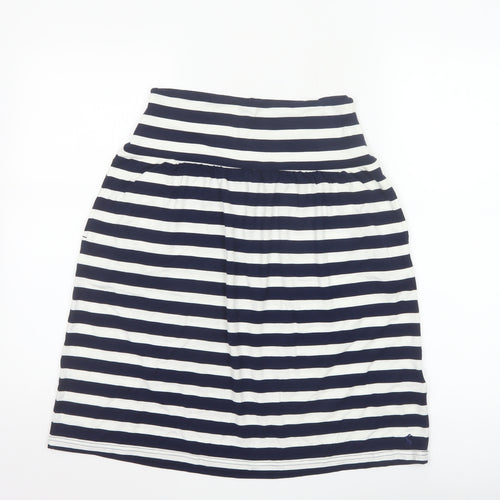 Joules Women’s Blue White Striped A-Line Jersey Skirt Size 8