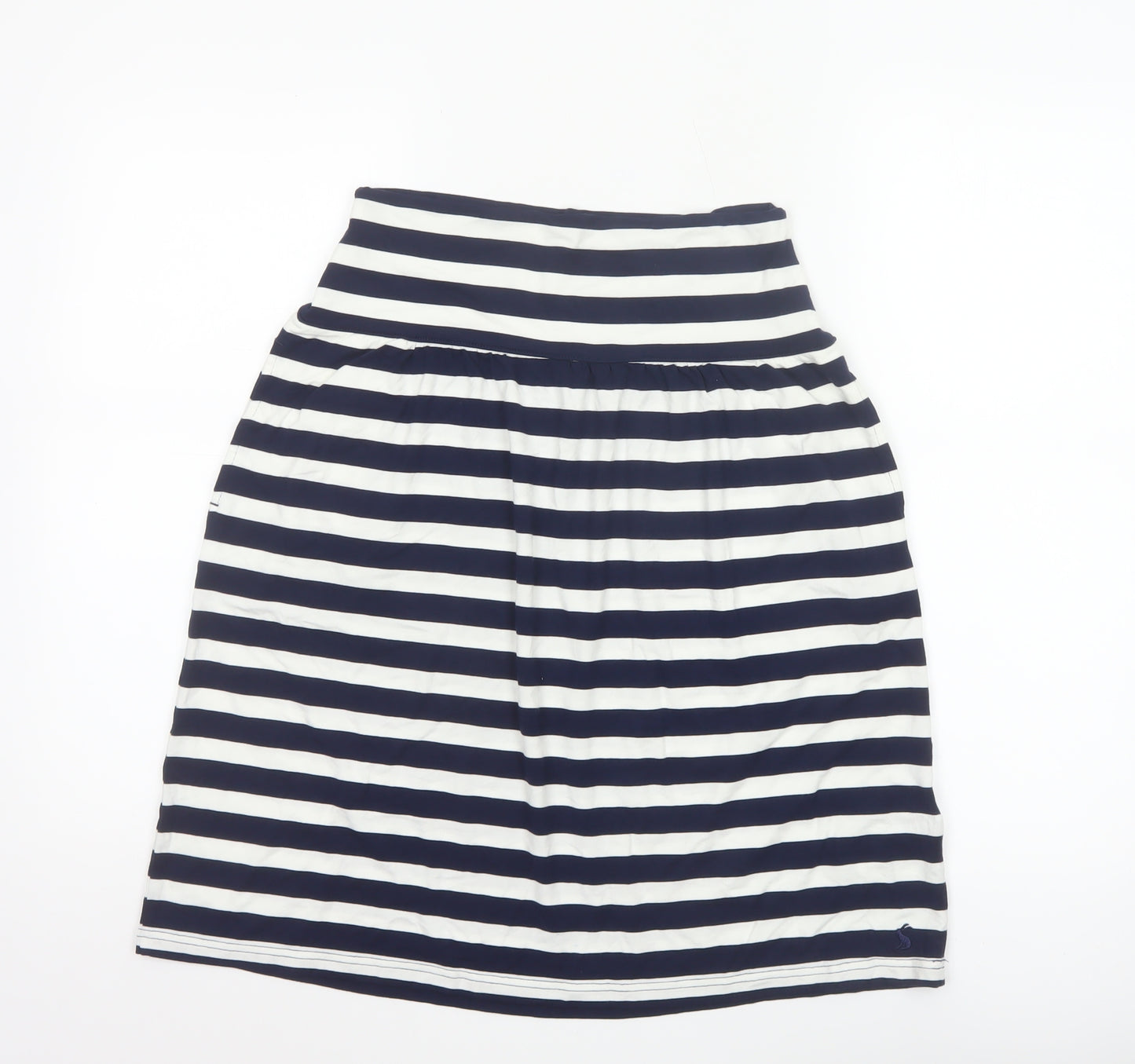Joules Women’s Blue White Striped A-Line Jersey Skirt Size 8