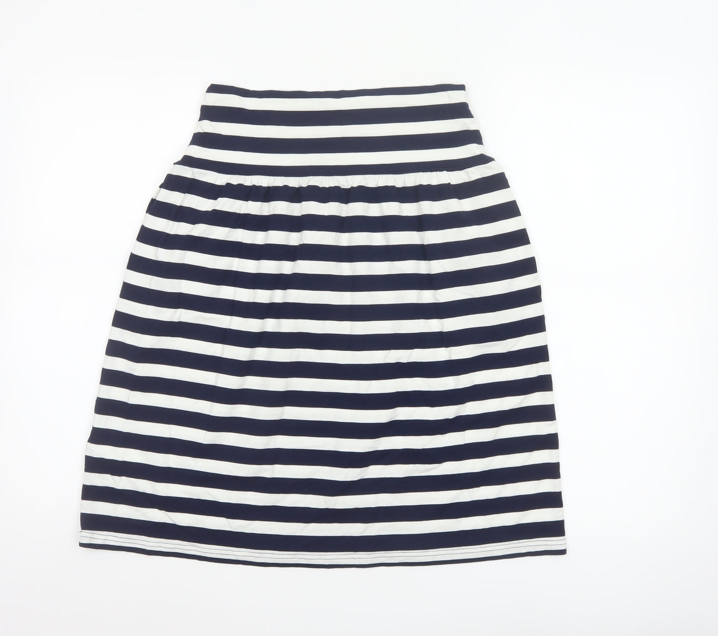 Joules Women’s Blue White Striped A-Line Jersey Skirt Size 8