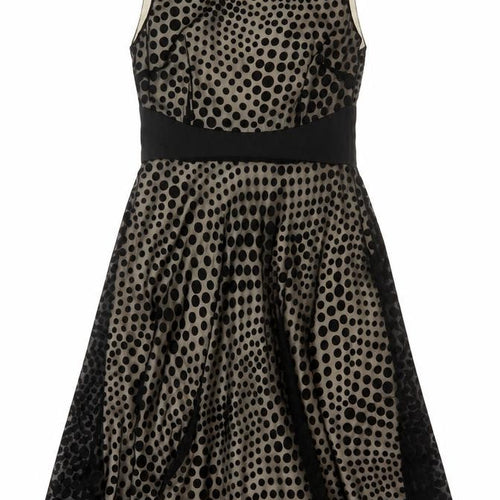 Jacques Vert Women’s Black Polka Dot Fit & Flare Dress Size 14