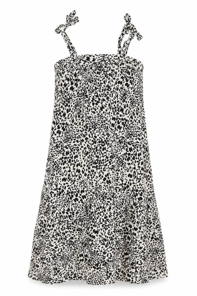 New Look Women’s Black Animal Print Strappy Slip Dress Size 10