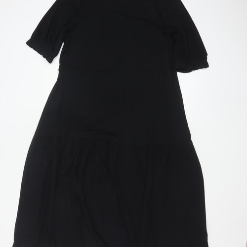 Marks and Spencer Women Black Size 16 Shift Jersey Dress