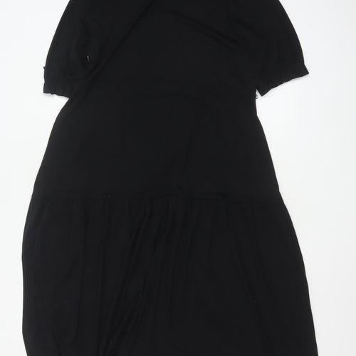 Marks and Spencer Women Black Size 16 Shift Jersey Dress
