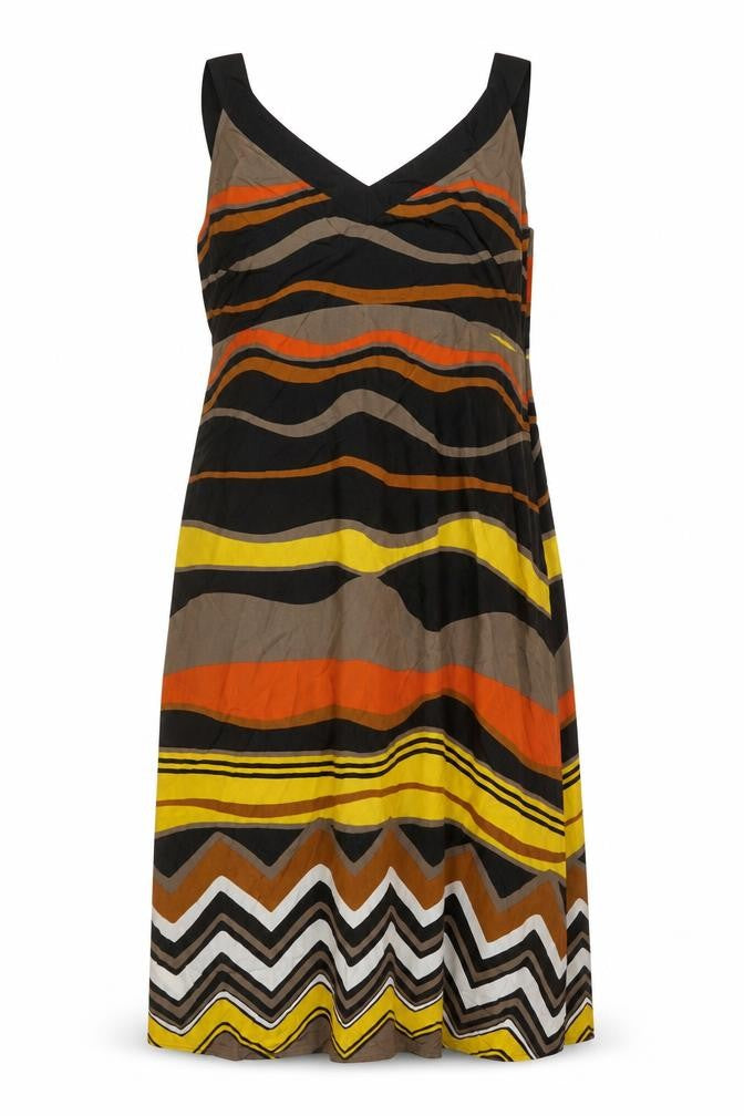 Windsmoor Womens Multicoloured Size 18 V-Neck Sleeveless Midi Dress