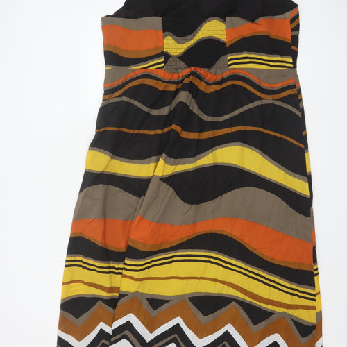 Windsmoor Womens Multicoloured Size 18 V-Neck Sleeveless Midi Dress