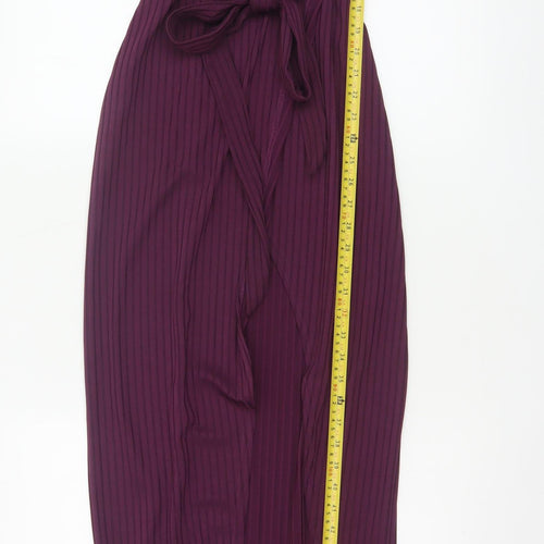 PrettyLittleThing Women's Purple Wrap Maxi Dress Size 10