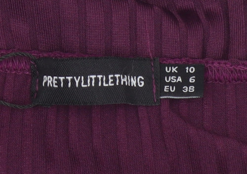 PrettyLittleThing Women's Purple Wrap Maxi Dress Size 10