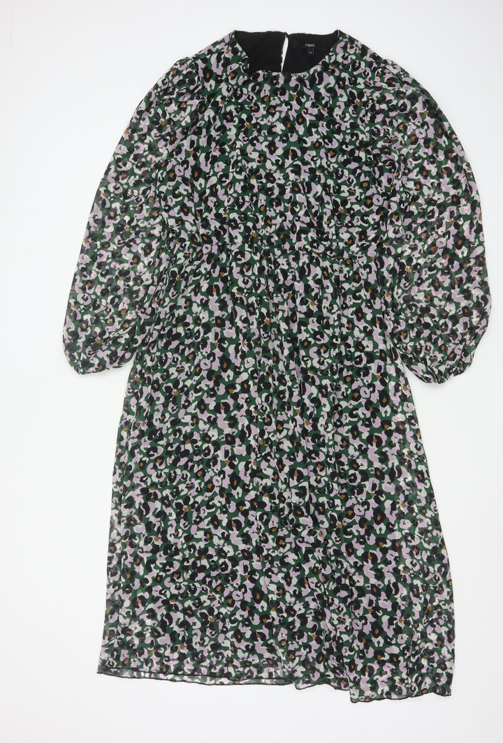 Next Women’s Multicoloured Animal Print Midi A-Line Dress Size 14