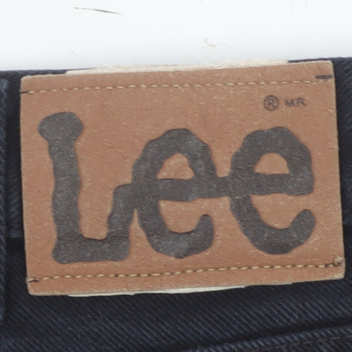 Lee Men's Black Straight Leg Regular Fit Denim Jeans 36x34