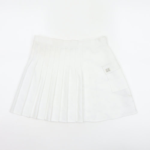 Urban Outfitters Women's White Pleated Short Skirt Size S