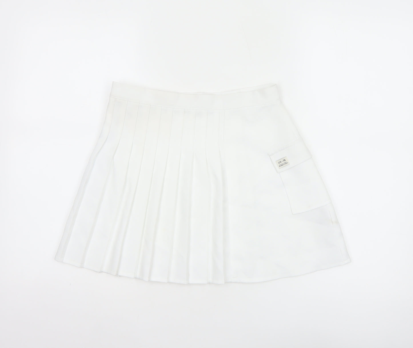 Urban Outfitters Women's White Pleated Short Skirt Size S