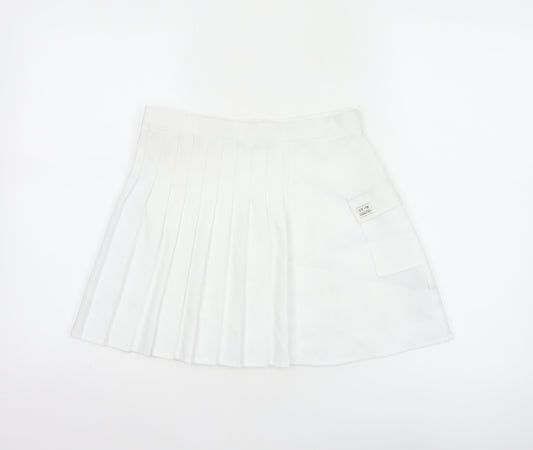 Urban Outfitters Women's White Pleated Short Skirt Size S