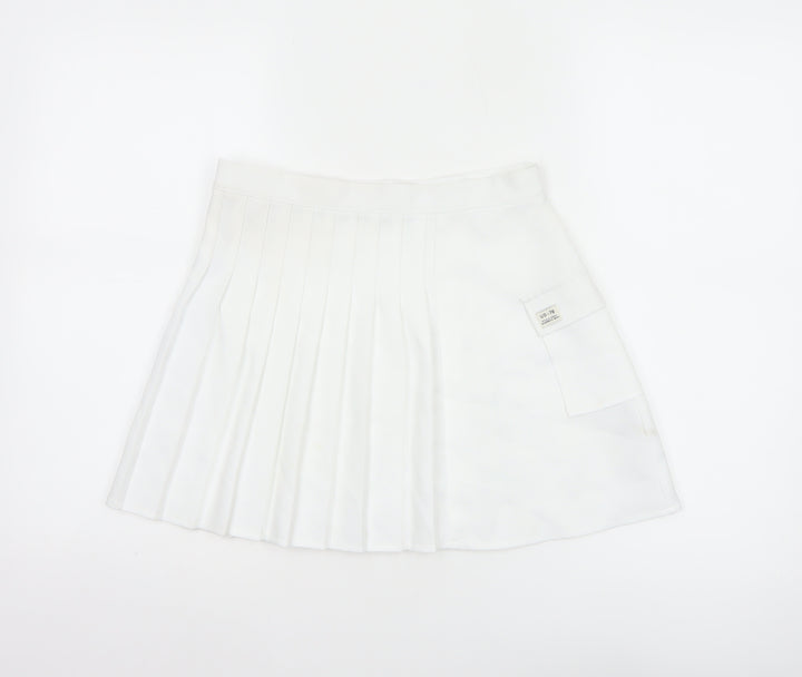 Urban Outfitters Women's White Pleated Short Skirt Size S